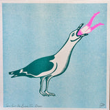 "Some Gulls Are Bigger Than Others" 30x30cm Art Print