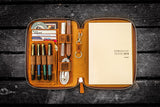 Galen Leather Zippered Hobonichi Cousin A5 Planner Folio