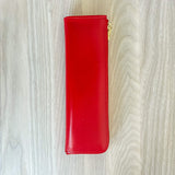 Life leather pen case red