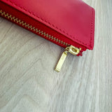 Life leather pen cases red close up