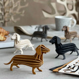 Lovi Black Dachshund 12cm - 3D Wooden Figure