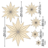 Lovi Decor Star Natural Wood (15cm) - 3D Wooden Figure