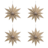Lovi Natural Wood Deco Star 10cm - Pack of 4