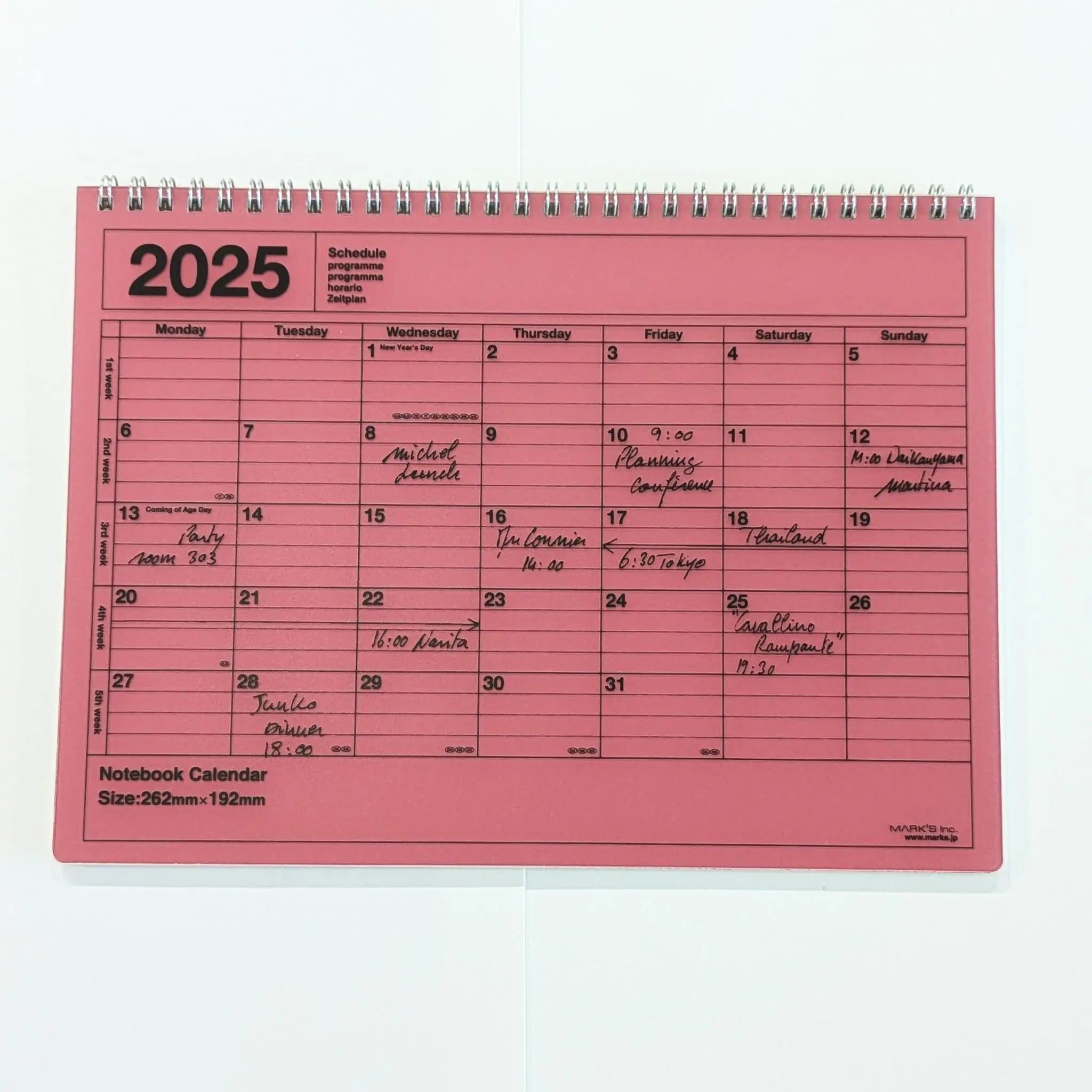 Mark's 2025 Notebook Desktop Calendar Medium, 12.24