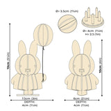 Lovi Miffy & Balloon - 3D Wooden Figure