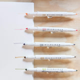 Zebra Mildliner Twintip Highlighter Natural Colours 5 Pack