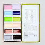 Kuretake Gansai Tambi Watercolour Art Nouveau 12 Colour Paint Set