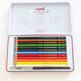 Uni Watercolor Pencils Tin of 12