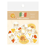 Furukawashiko Viva Italia Flake Stickers - Pizza Cat