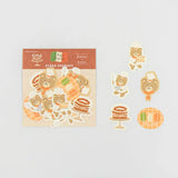Furukawashiko Viva Italia Flake Stickers - Dessert Bear