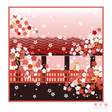 HAMAMONYO Furoshiki Wrapping Cloth - Spring Cat