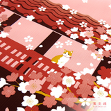 HAMAMONYO Furoshiki Wrapping Cloth - Spring Cat