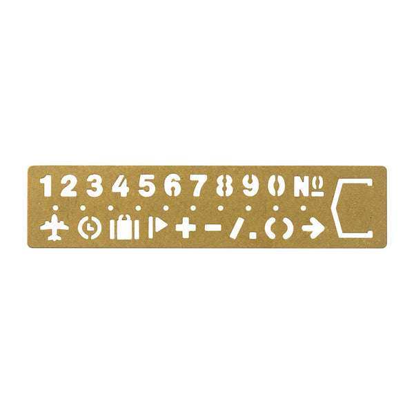 Traveler's Company Brass Stencil Bookmark Numbers