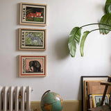 Elephant Vintage Stamp Art Print