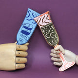 Wine Glass Leather Bookmark