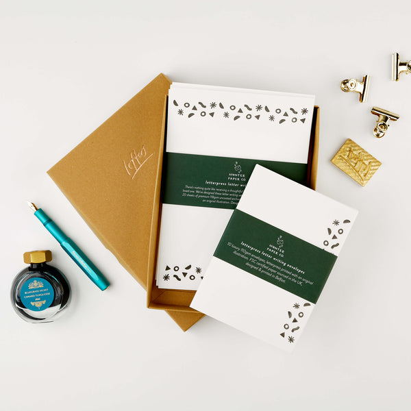 Abstract Boarder Letter Writing Set