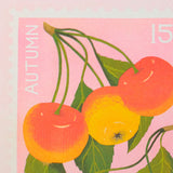 Crabapple Stamp - A5 Risograph Print