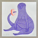 Hole Food Diet Square Riso Print