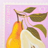Pear Stamp - A5 Risograph Print