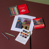 Caran d'Ache Neocolor II Aquarelle Wax Pastels Tin Set of 10 - 50 Years Special Edition - Dark Set
