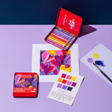 Caran d'Ache Neocolor II Aquarelle Wax Pastels Tin Set of 10 - 50 Years Pop Special Edition