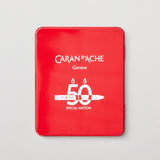 Caran d'Ache Neocolor II Aquarelle Wax Pastels Tin Set of 10 - 50 Years Special Edition - Dark Set