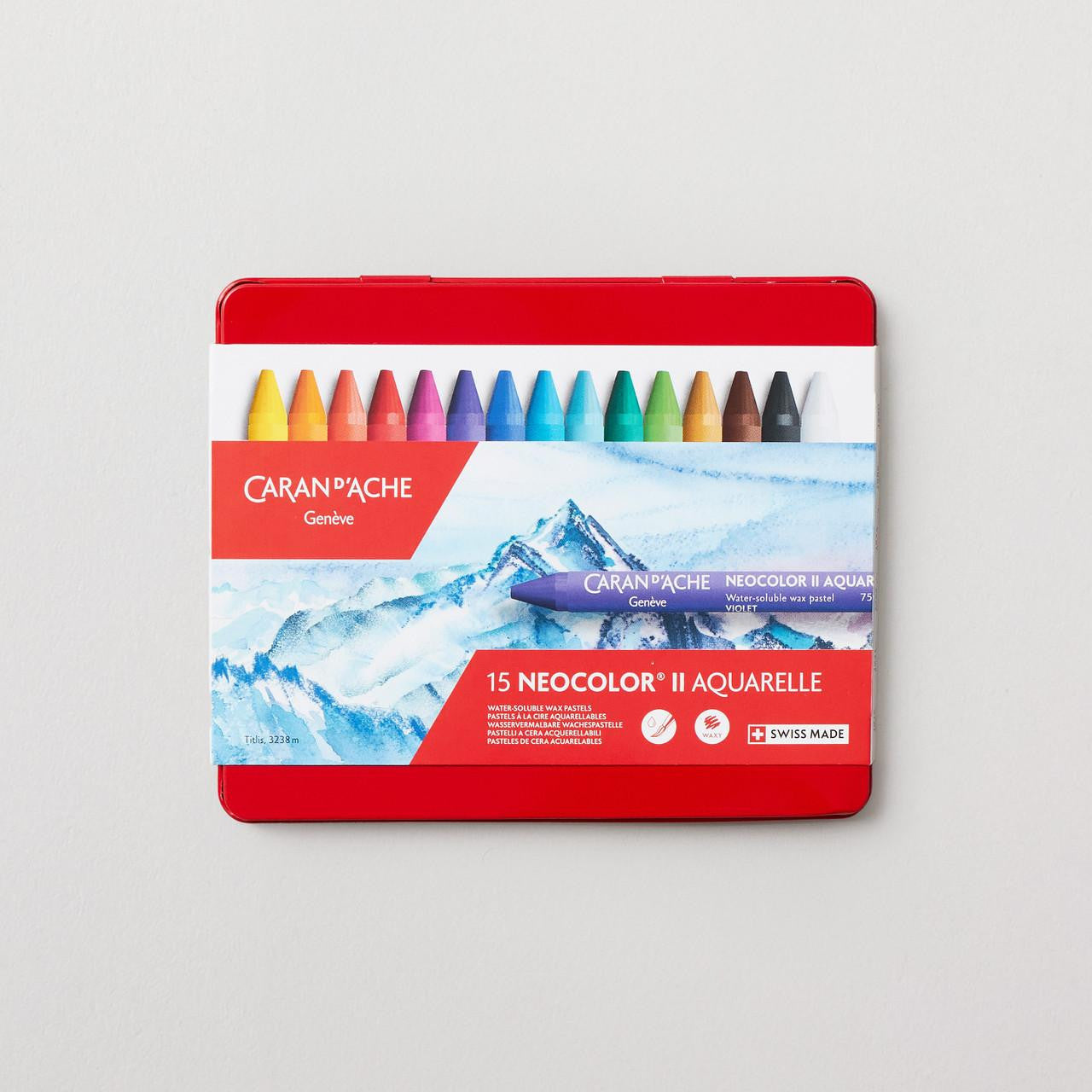 Caran D'Ache Neocolor II Wax Pastels 15 Pcs