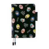 Hobonichi A5 Cover - Candy Stripper: Random Dog & Cat (Black)