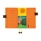 Hobonichi A5 Cover - 100%ORANGE: Where's the Squirrel Going