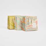 Hand Marbled Small Gift Bags - Bouquet Design