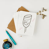 A Toast To You Pack of 8 Letterpress Cards