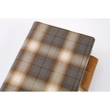 Hobonichi A6 Cover - Shirt Fabric: Foggy Plaid