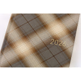Hobonichi Weeks 2026 Shirt Fabric: Foggy Plaid (January Start)