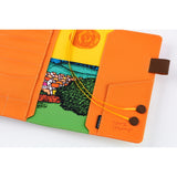 Hobonichi A5 Cover - 100%ORANGE: Where's the Squirrel Going