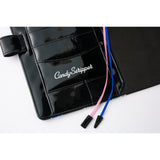 Hobonichi A5 Cover - Candy Stripper: Random Dog & Cat (Black)