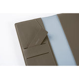 Hobonichi Techo Weeks Cover - Leather: Taut (Gray & Light Blue)