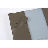 Hobonichi A6 Cover - Leather: Taut (Gray & Light Blue)