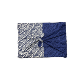 HAMAMONYO Furoshiki Wrapping Cloth - Split Dye - Blue Sea Wave