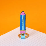 Pencil Leather Keyring