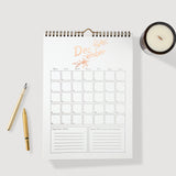 Hunter Paper Co 2025 Floral Foil Letterpress A4 Calendar