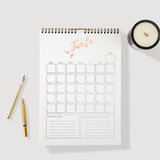 Hunter Paper Co 2025 Floral Foil Letterpress A4 Calendar