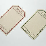 Classiky Letterpress Label Cards - Sets of 40