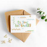 It's Your Birthday Curls Letterpress Card