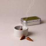FieldDay Kin Folk Tin of Incense Cones - Lush Stems and Wild Violet