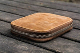Galen Leather Zippered 10 Slots Pen Case