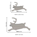 Lovi Natural Wood Reindeer 12cm - 3D Wooden Figure