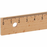 M+R Beechwood 17cm Ruler with Metal Edge