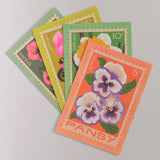 Pansy Stamp - A5 Risograph Print