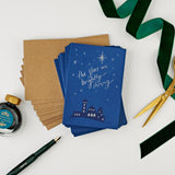 The Stars Are Brightly Shining Pack of 8 Letterpress Christmas Cards