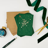 Twas The Night Before Christmas Pack of 8 Letterpress Christmas Cards